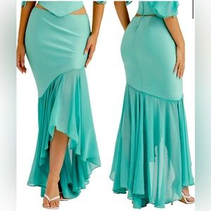 House of Cb Lila Skirt Small Jade